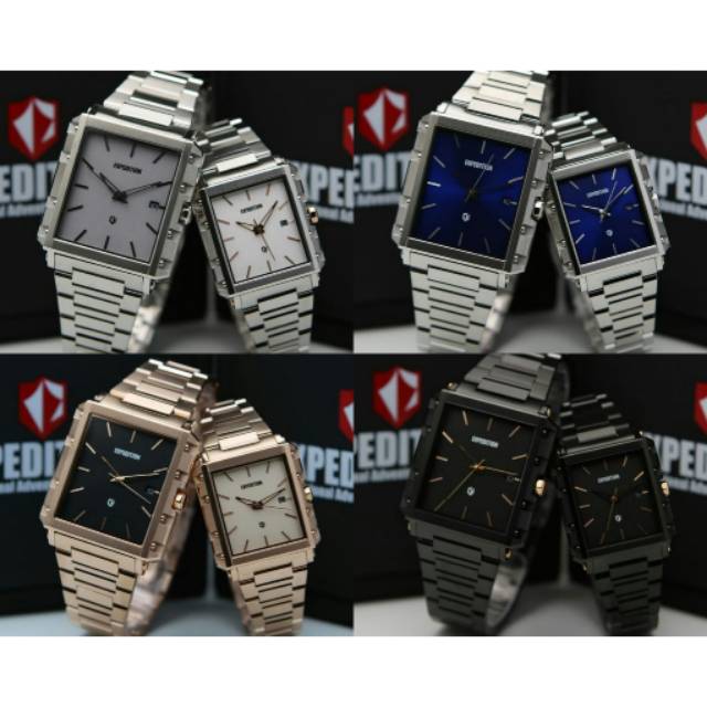Jam tangan expedition e6788 couple stainless 6788
