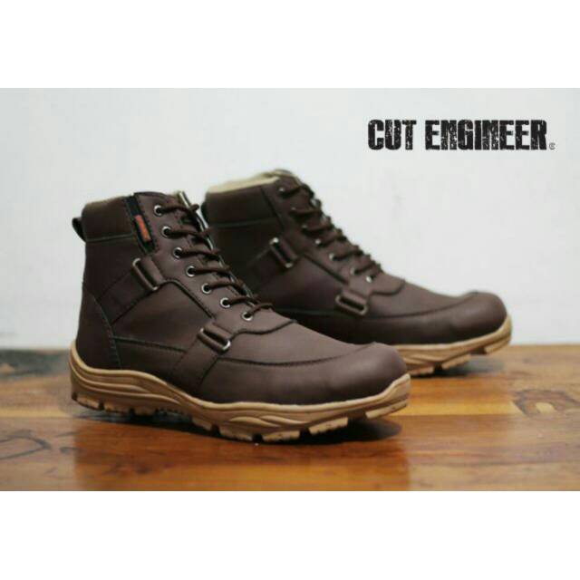 Sepatu Boots Pria Cut Engineer Safety Kulit Original