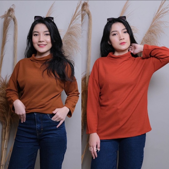 ELODIE TOP OVERSIZE WAFFLE