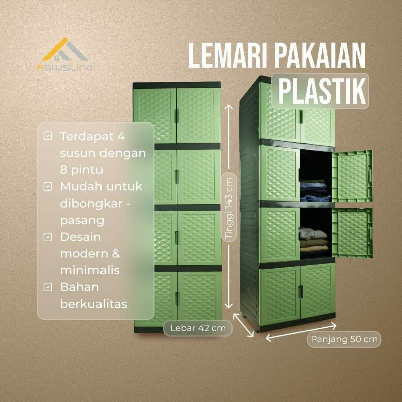 lemari fawsline 4 susun