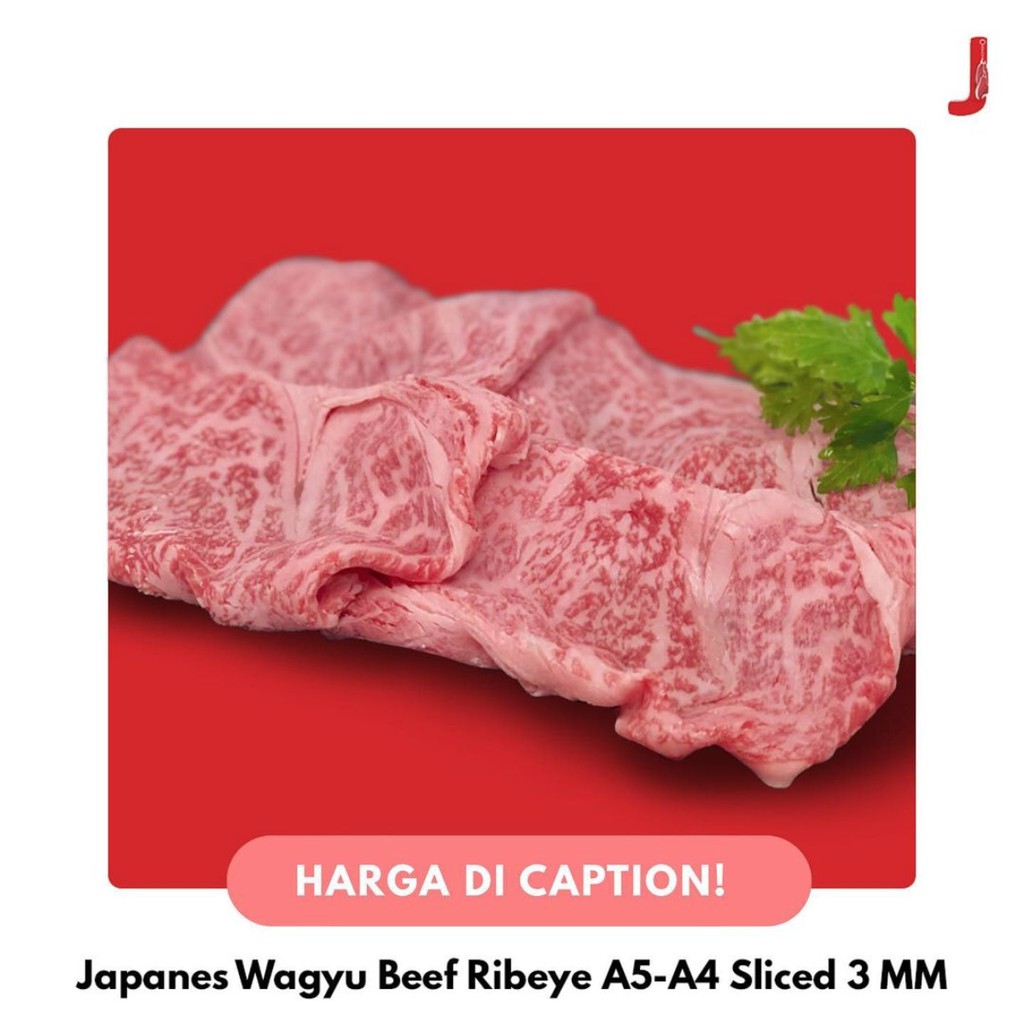 Japanese Wagyu Beef Ribeye A5/A4 Sliced 3mm 250gr