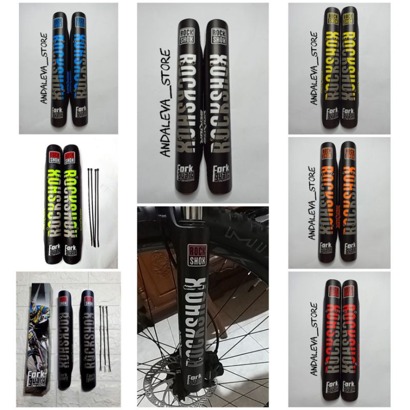 [ PROMO ] Pelindung Fork Sepeda / Fork Guard Sepeda mtb Rockshox / Pelindung Shock Depan Sepeda Mtb 