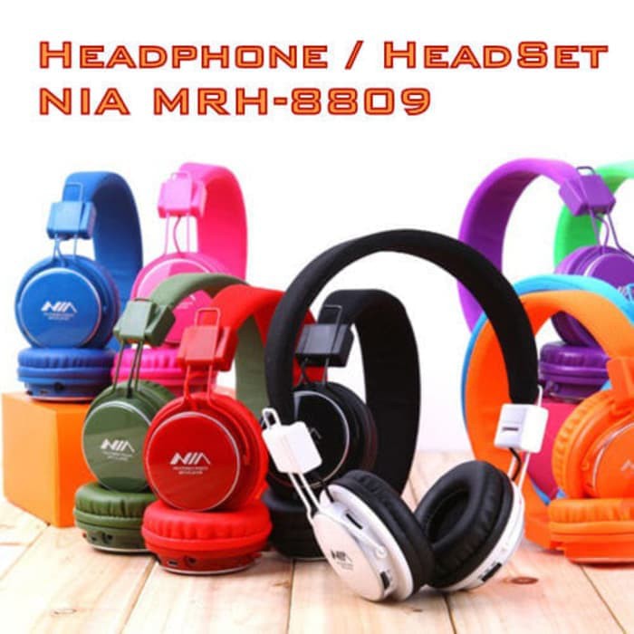 Headphone NIA MRH-8809 (FM, EQ, Mem Port)