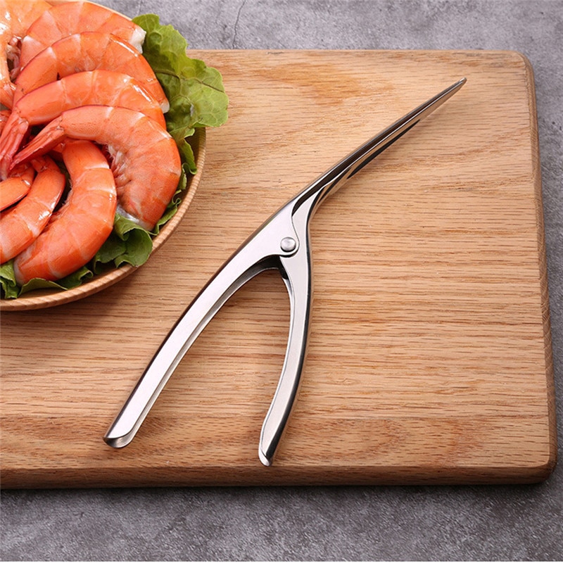 1Pc Stainless Steel Shrimp Peeler Plier / Kitchen Shrimp Stripping Peelers /  Crayfish Shell Peel Plier  / Peelers Deveiner  Fishing Seafood Gadgets Tool