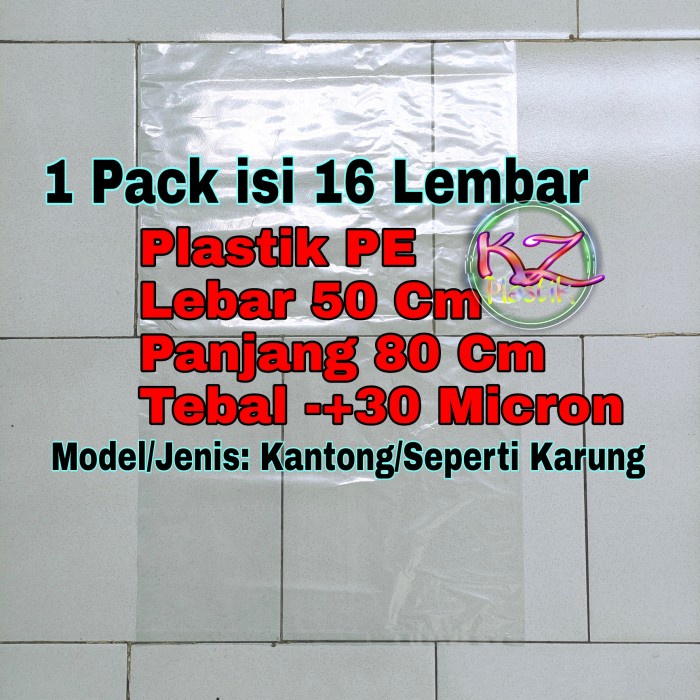 

Ginger- Plastik Packing Bening Transparan 35x65 cm - Plastik Bening Pembungkus - PE50X80