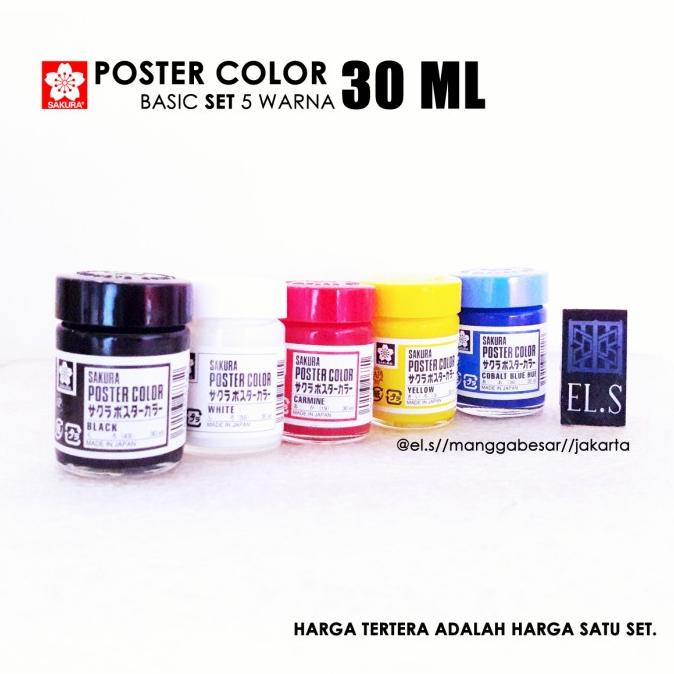 

Sakura Poster Color 30 Ml Set 5 Warna Basic