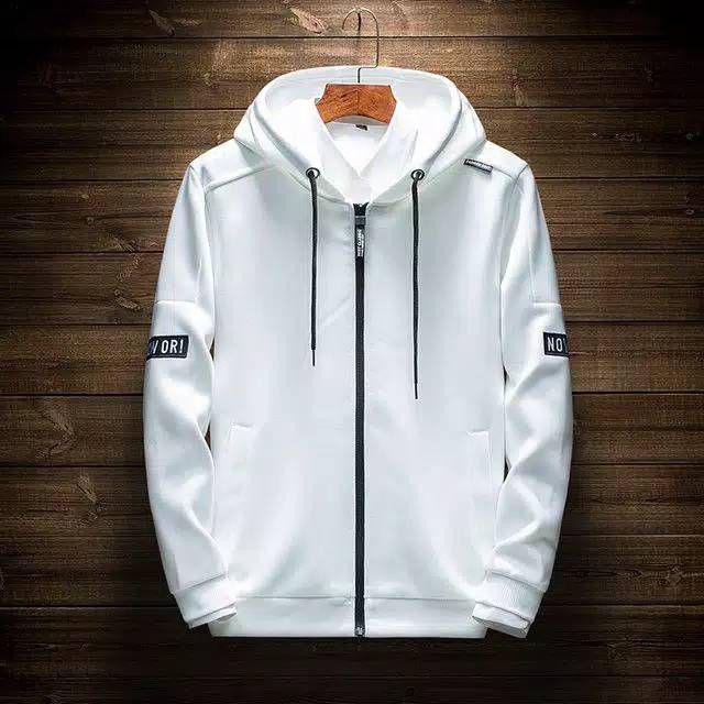 Jaket Pria NOW OR ZIPPER Hoodie Fleece Tebal 2513