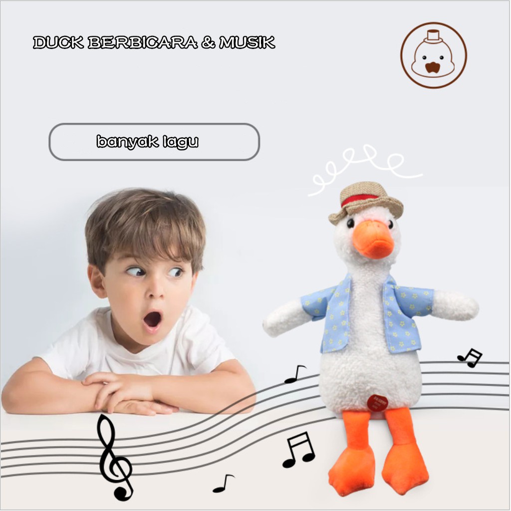 [TULALA SHOP]Boneka Ducks Perekam Suara bicara bebek dan musik/mainan boneka bebek/talking Ducks/meniru suara