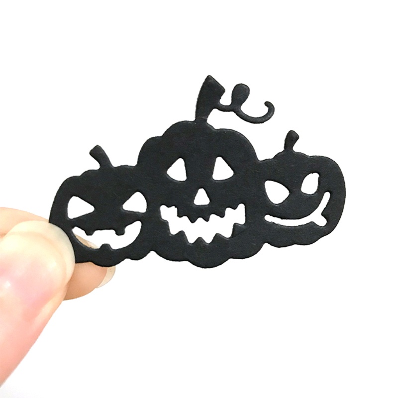 Cetakan Stensil Cutting Dies Motif Labu Halloween Bahan Metal Untuk Scrapbook Craft DIY