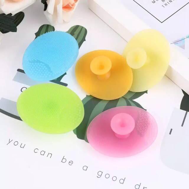 Magic Silicone Face Brush Oval / Sikat Pembersih Wajah Silikon Facial Komedo