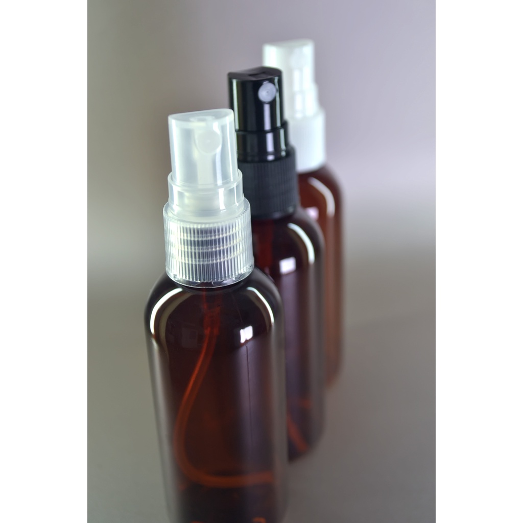 Botol Plastik PET 60ml BR Coklat Amber Tutup Spray