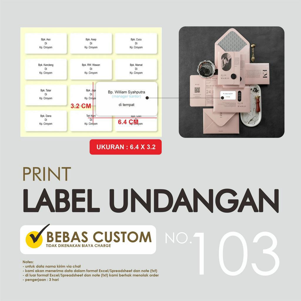 

Label undangan pernikahan | No.103 ( sudah print )