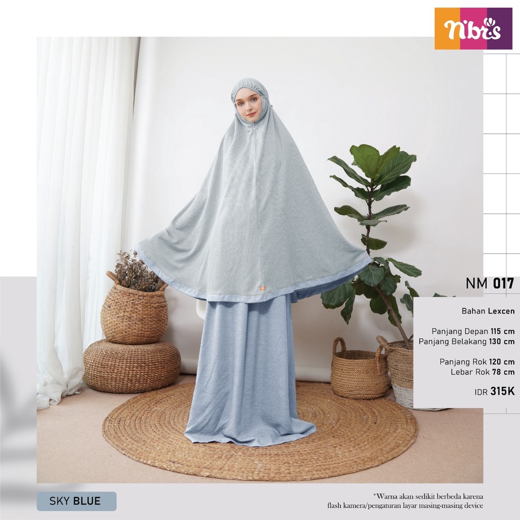 Nibras Mukena NM 17 NMA 17 Bahan Lexcen Mukena Couple Ibu dan Anak by NBRS