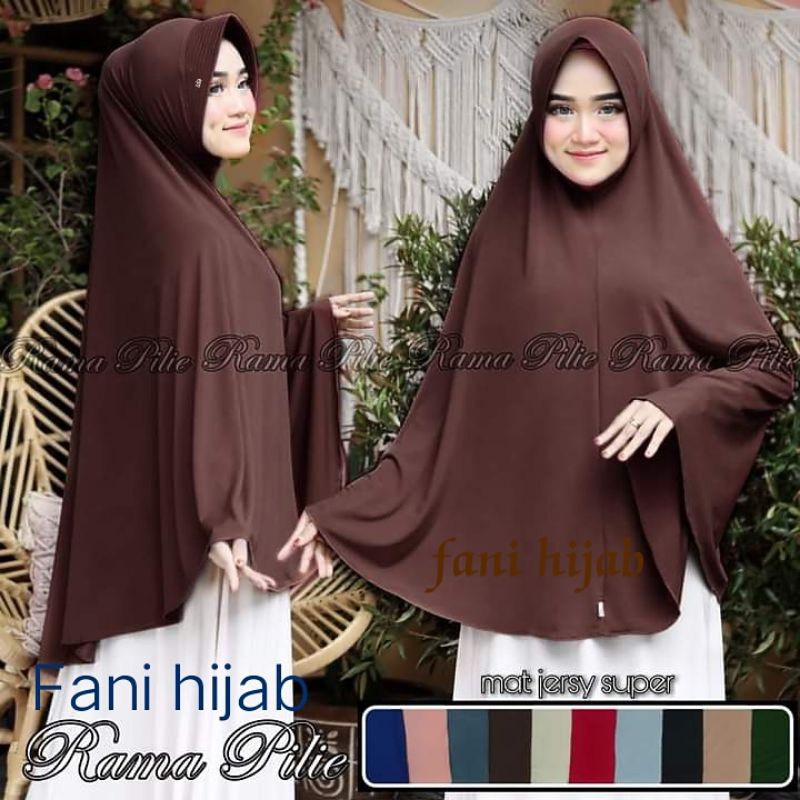 (Original Fani Hijab) Hijab Instan Khimar Jumbo Jersey - Hijab Syar'i Jumbo Polos