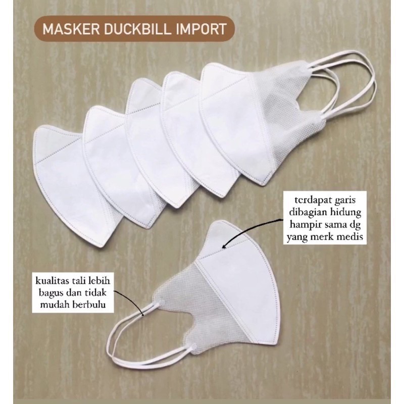 Masker Duckbill Garis 3ply Face Mask