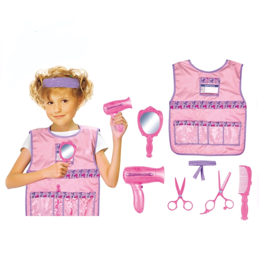 Mainan Edukasi Anak Kostum Kapster Salon Set. Profesi Hair Stylist