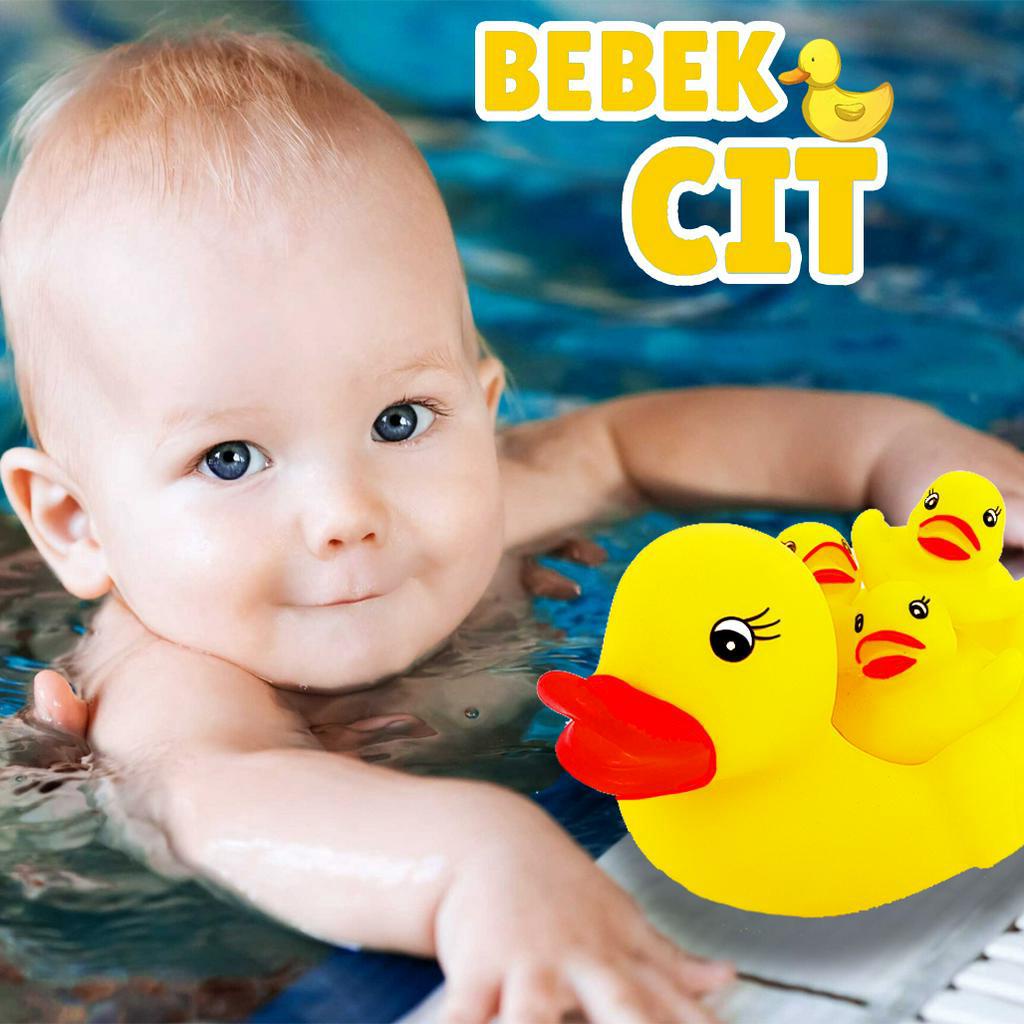 Sekawantoys Mainan Anak Bebek Cit / bebek karet / Yellow Duck 4pc Kantong ( SKW.2022W )