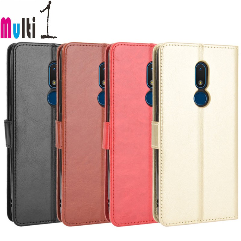 Leather Case Wallet Nokia 3.2 Nokia3.2 Flip Cover Case Dompet