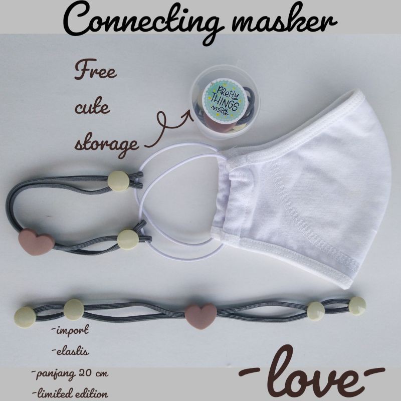 konektormasker/tali masker | strap masker | lanyard for masks | kain gantungan / pengait masker