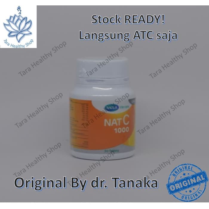 "NAT C 1000 mg - 30 Tablet (Vitamin C Berkualitas - Aman Buat Lambung)"