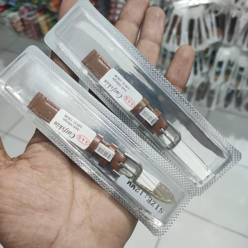 

Tali Kulit Leather Model Timeking Glouber Coklat muda motif 12mm