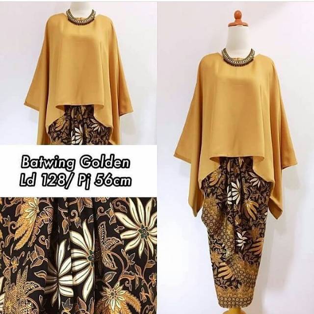 KEBAYA // BLOUSE MURAH // Blouse Batwing Golden // By Pelaminan Biru