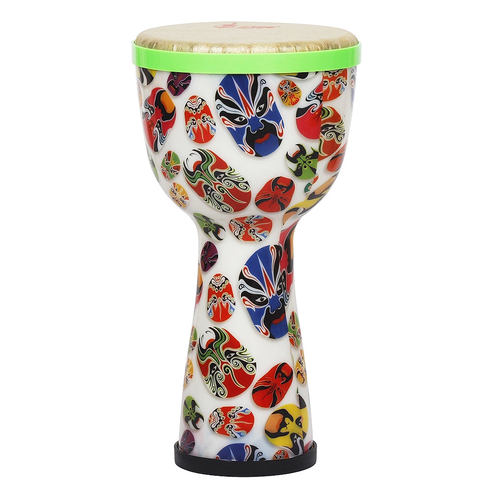 Drum Djembe Afrika Empat Warna Bahan ABS Ringan Ukuran 8 Inci Dengan Pengocok Telur Dan Tali Bahu