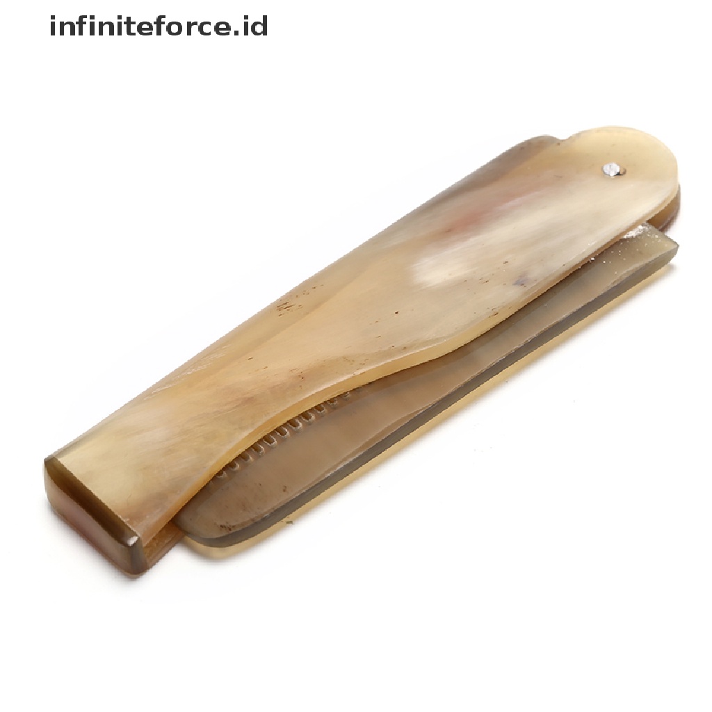 (Infiniteforce.Id) Sisir Saku Lipat Bahan Tanduk Lembu Untuk Menata Kumis / Jenggot Wanita