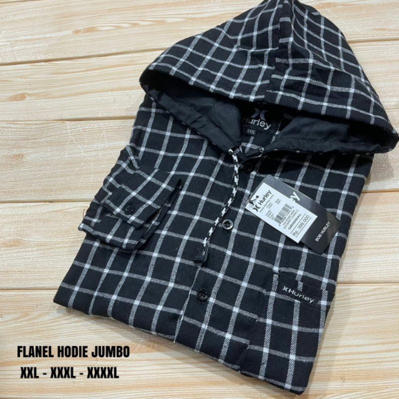 flanel Hoodie jumbo big size pria wanita  2xl 3xl 4xl lengan panjang - flanel kupluk big size pria- kemeja flanel bertopi size jumbo lengan panjang distro import