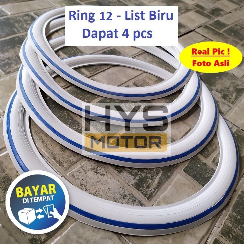 Aksesoris Motor List Trim Pita Ban Sepeda motor 4 pcs Ring 12 Honda All Scoopy Freego Fazzio