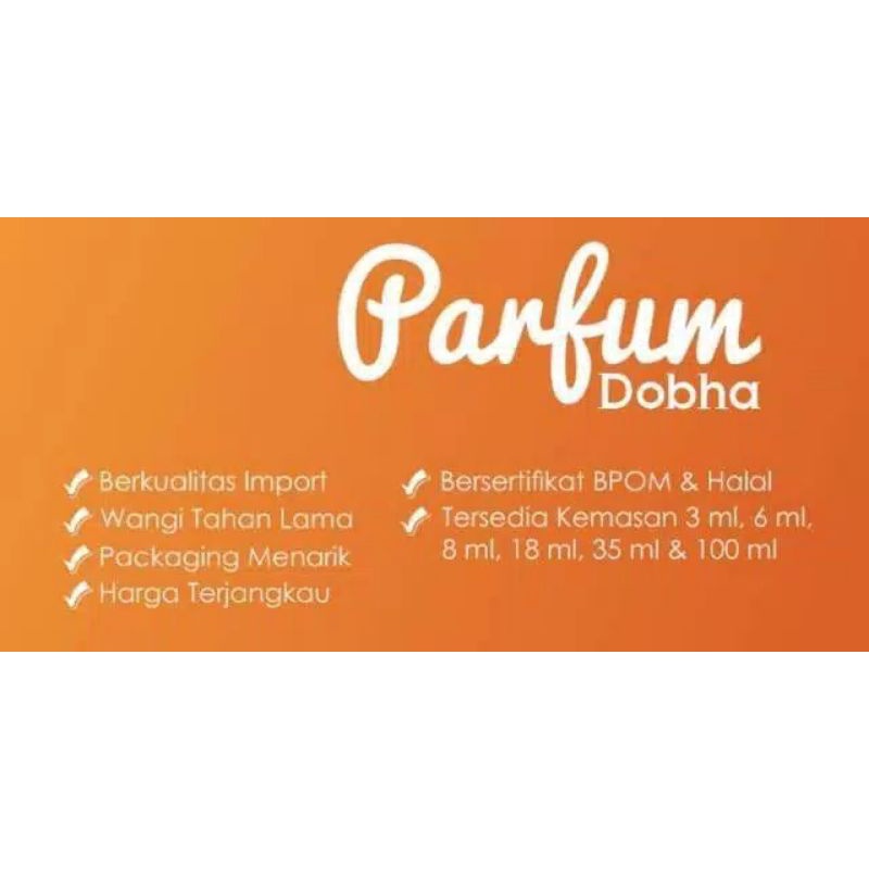 parfum DOBHA 6ml non alkohol pilih aroma