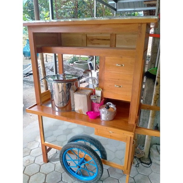 GEROBAK DORONG KELILING free ongkir#gerobak nasi goreng #gerobak keliling#gerobak Lamongan #gerobak 