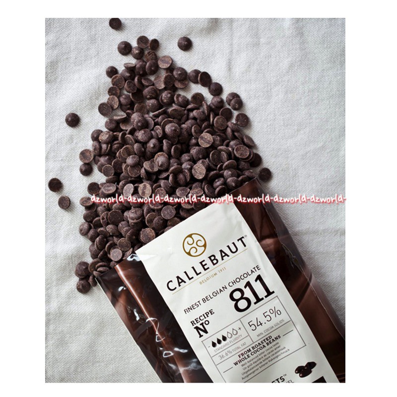 Callebaut Finest Belgian Chocolate 70-30-38 811  Dark Callets 400gr Calebat Coklat Bulat Kue