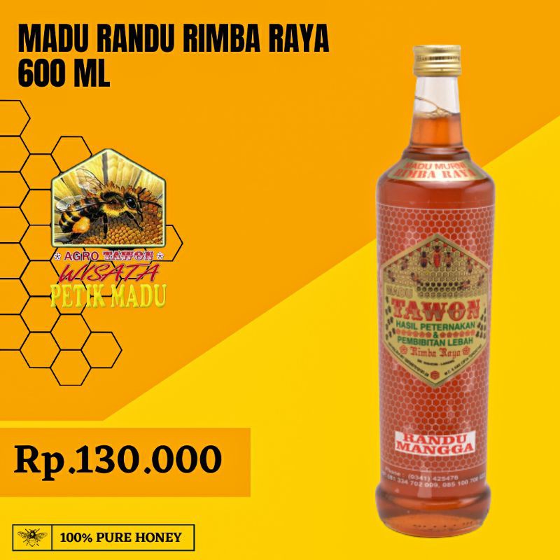 

Madu Randu Rimba Raya 600 ML Honey Kesehatan Lebah