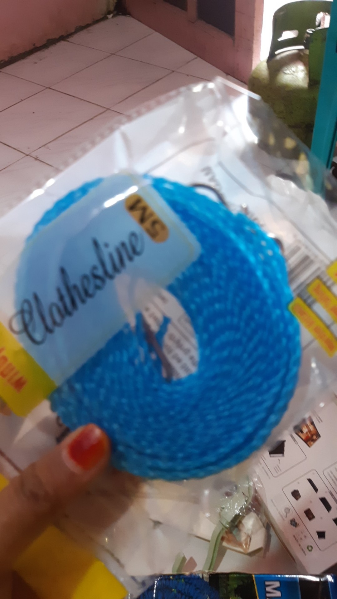Tali Jemuran Ada Lubang Gantungan Baju - Hanger Super Praktis - Clothes Line Unik 5 Meter [pm]