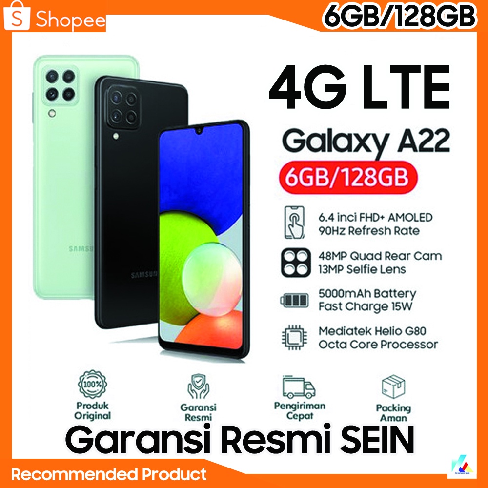 Jual Samsung Galaxy A22 Lte 4g Garansi Resmi Sein Shopee Indonesia 3708