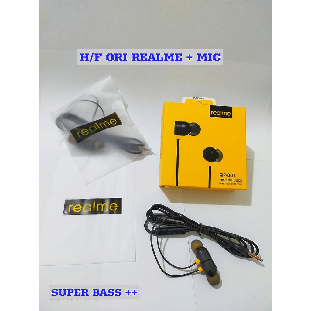 Headset Handsfree Realme QP001 - Earphone Realme MA10 Superbass