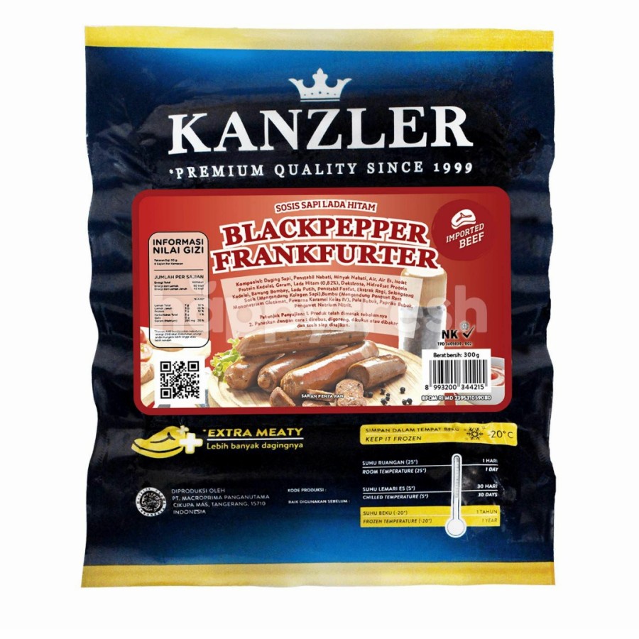 

KANZLER SOSIS SAPI LADA HITAM FRANKFURTER 300 GR