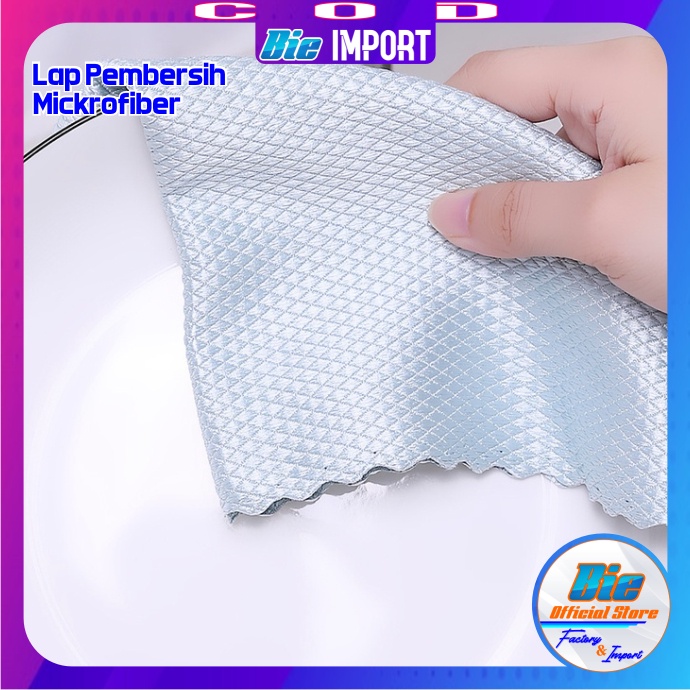 Kain Lap Cermin &amp; Peralatan Dapur Mikrofiber Serbaguna Premium Impor Best Seller