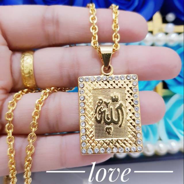 Kalung liontin Asma Allah 24k