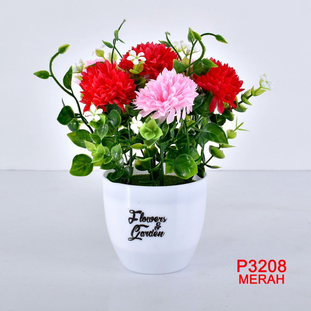 COD/ TL88 TANAMAN BUNGA HIAS POT TANAMAN HIAS DEKORASI RUMAH DAN BUNGA PLASTIK P3208-6