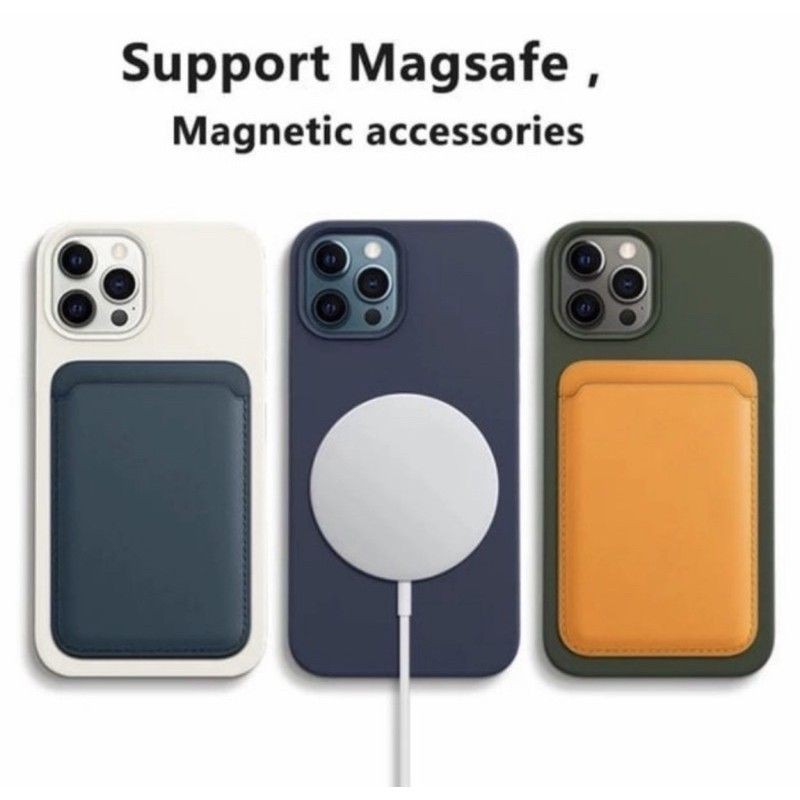 Case Iph 12 12mini 12pro 12promax Pro Max Mini Magsafe Silicon Softcase Support Wireless Charger