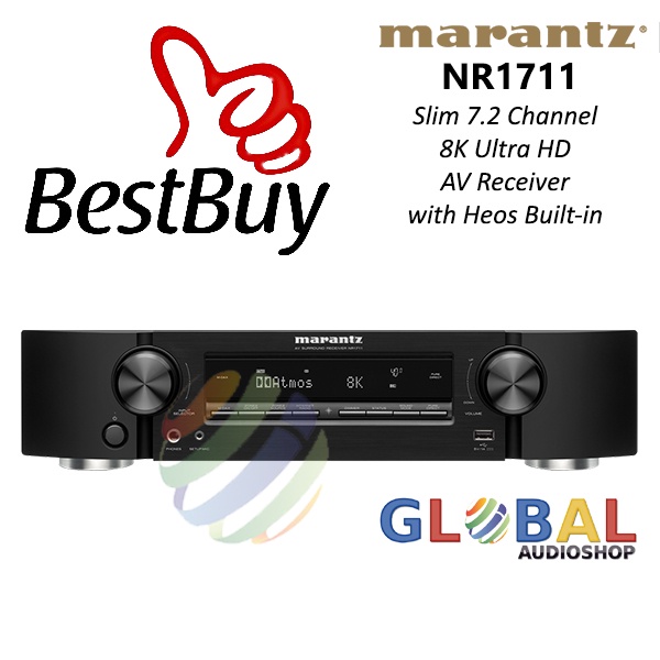 Marantz NR1711 7.2 Channel 8K Ultra HD AV Receiver NR-1711 NR 1711