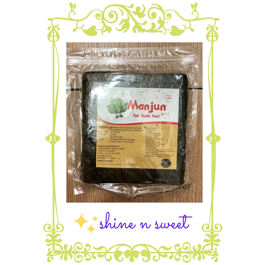 

Manjun Yaki Sushi Nori Seaweed / Korea Seaweed 50 Sheets 125gr