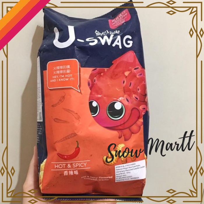 

Miaow Miaow U-Swag Hot & Spicy Squid / Snack Pedas Crackers 120gr