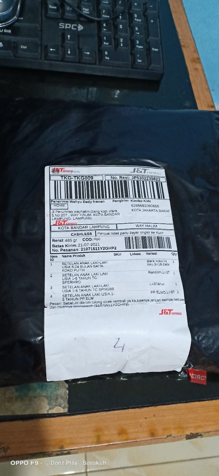 Setelan Anak Laki-laki Usia 6-24 Bulan Batik Koko Putih