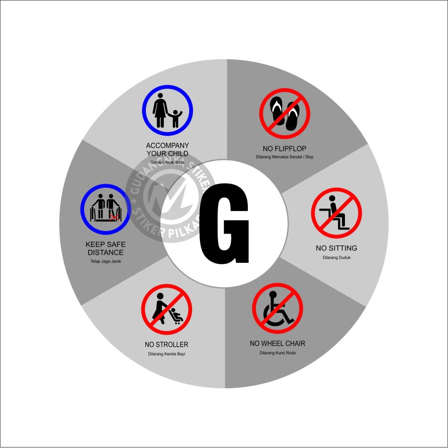 

STIKER VYNIL ESCALATOR SIGN 30X30CM