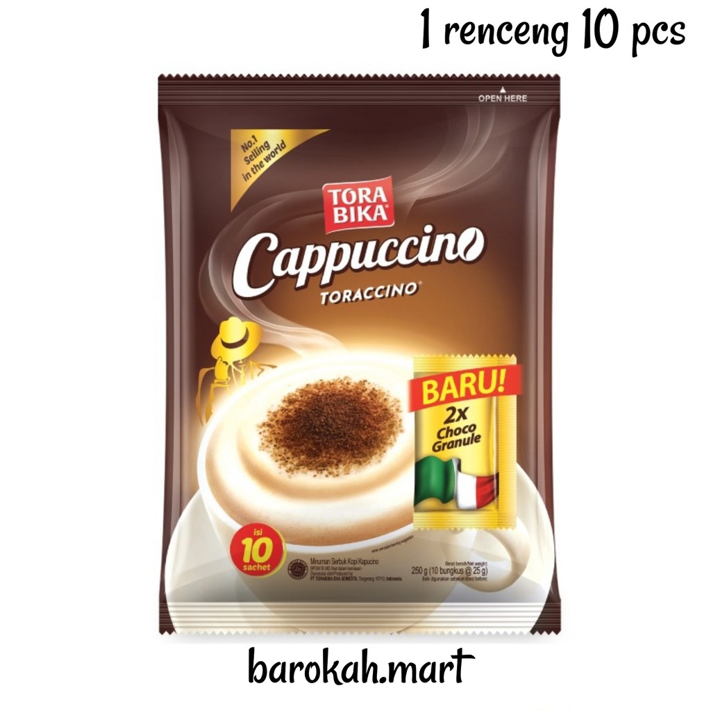 

Torabika Cappuccino kopi 1 Renceng 10 Sachet x 25 Gr