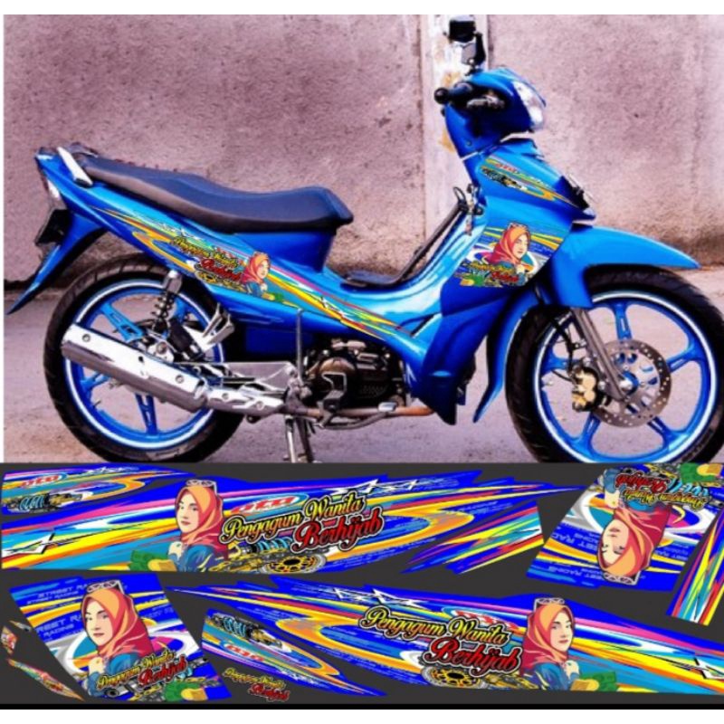 les striping sticker stiker variasi Yama Jupiter Z,jupiter burhan, jupiter ceguk Disain terbaru wani