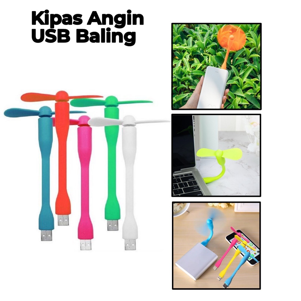 Trend-Kipas Angin Colok HP Lightning For Iphone Ipad / USB OTG Mini Travel Fan Baling Colokan Kecil